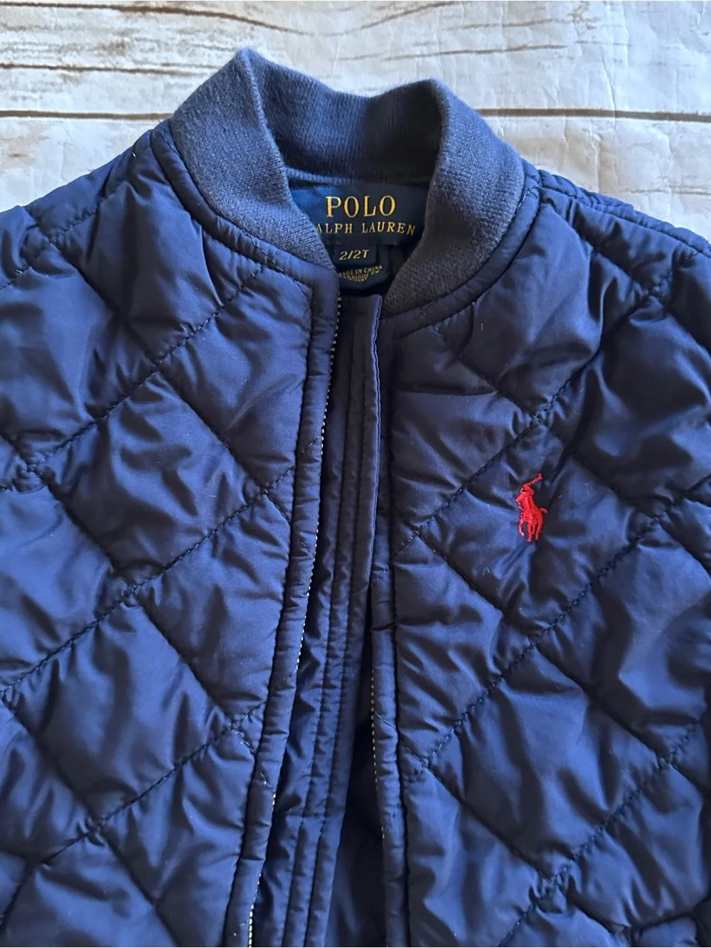 Ralph Lauren navy quilted vest vguc 2y